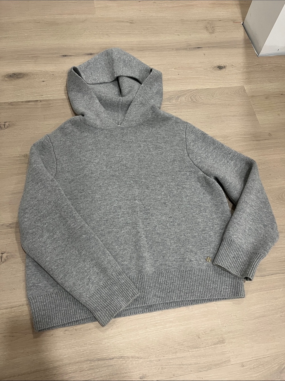 Tory Burch Women's Grey Crewneck Hooded Sweater